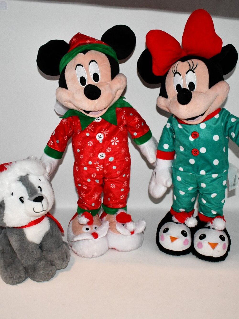 Disney Mickey Minnie Mouse Christmas Pajama Greeters 20" American Greetings Plus